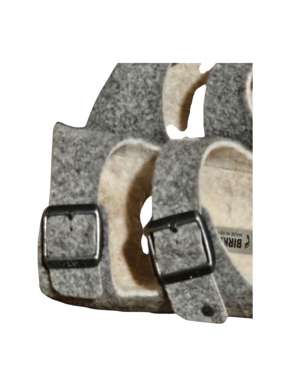 Kids' Birkenstock Grey Beige Shearling Lined Sandals US 2 (Little Girl) - Picture 6 of 15